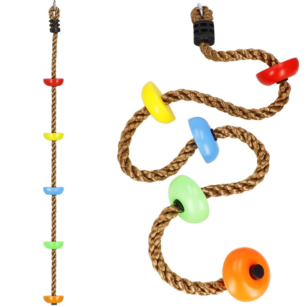 Franghie de catarare pentru copii, 5 trepte, 190 cm, multicolora