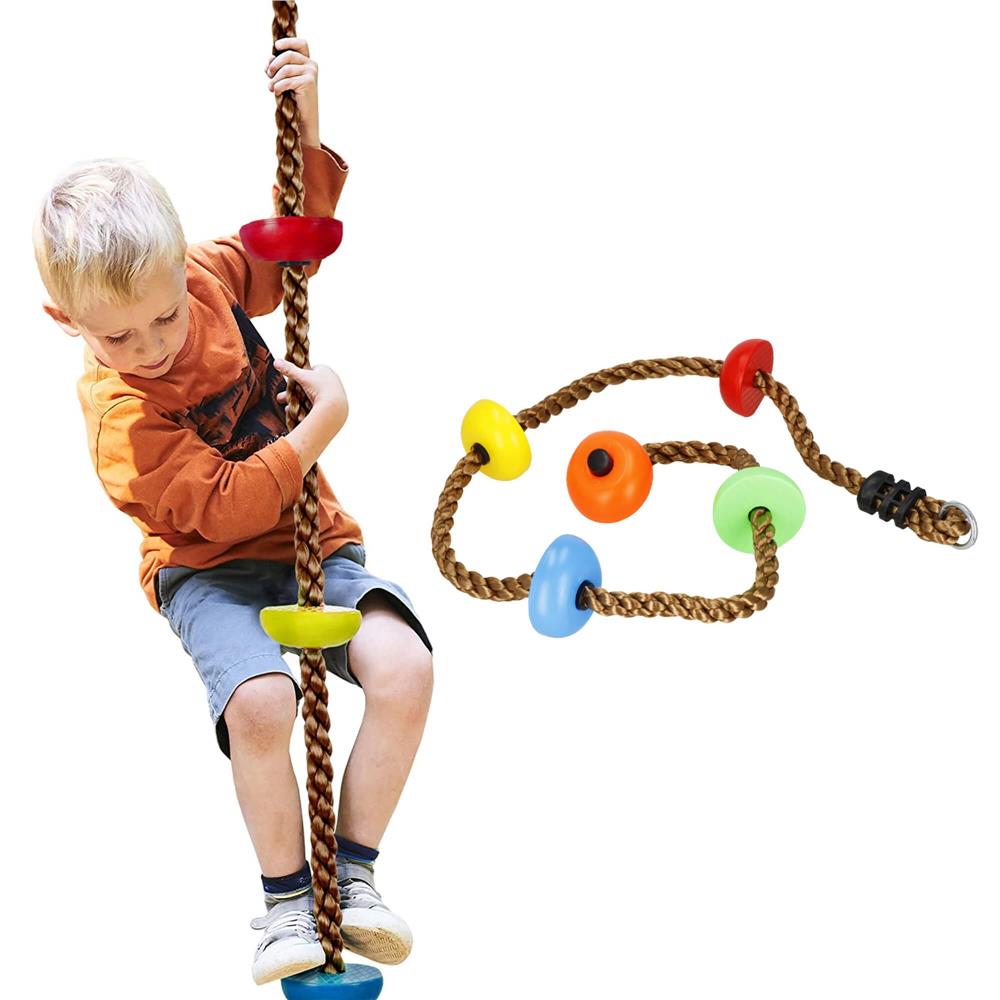 Franghie de catarare pentru copii, 5 trepte, 190 cm, multicolora - imagine 16