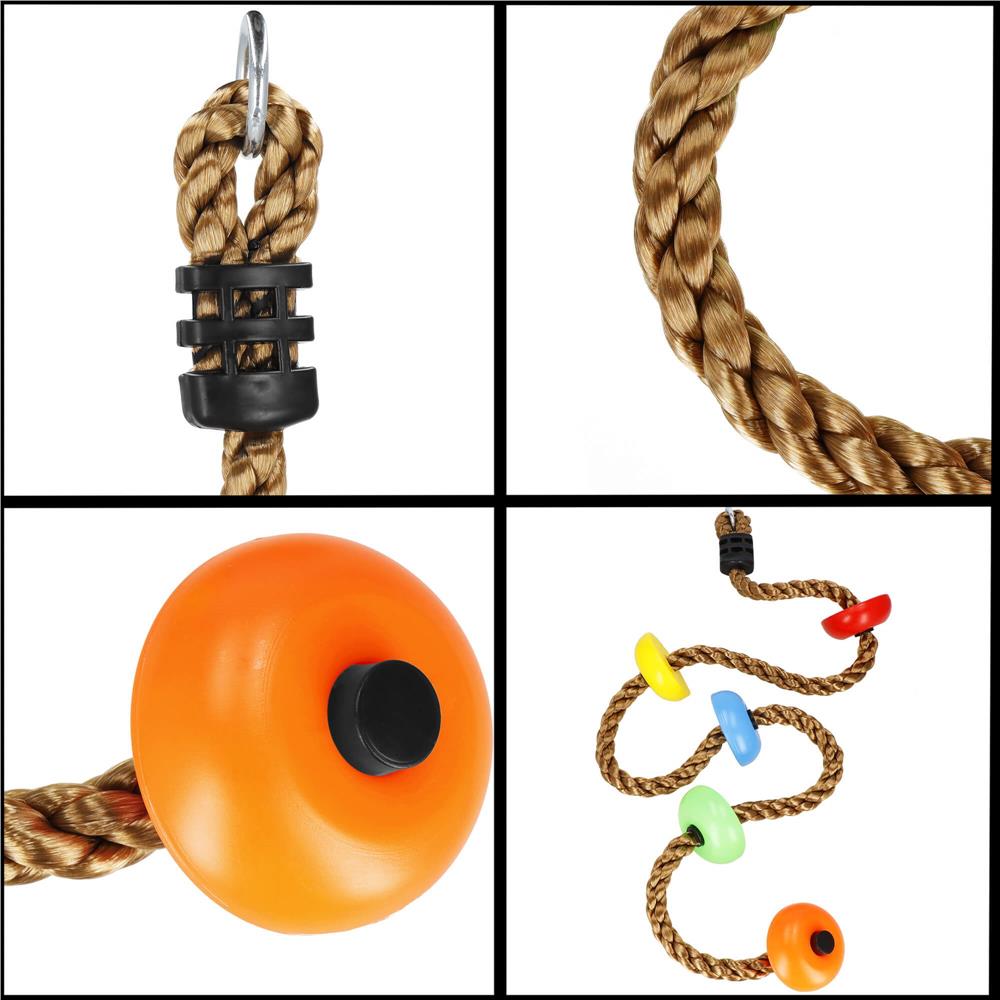 Franghie de catarare pentru copii, 5 trepte, 190 cm, multicolora - imagine 10