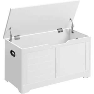 VASAGLE Banca cu spatiu de depozitare, pentru hol sau dormitor, din MDF, 40x80x46 cm, alb