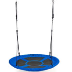 Leagan gradina tip cuib, diametru 100 cm, reglabil pe inaltime, maxim 150 kg, albastru