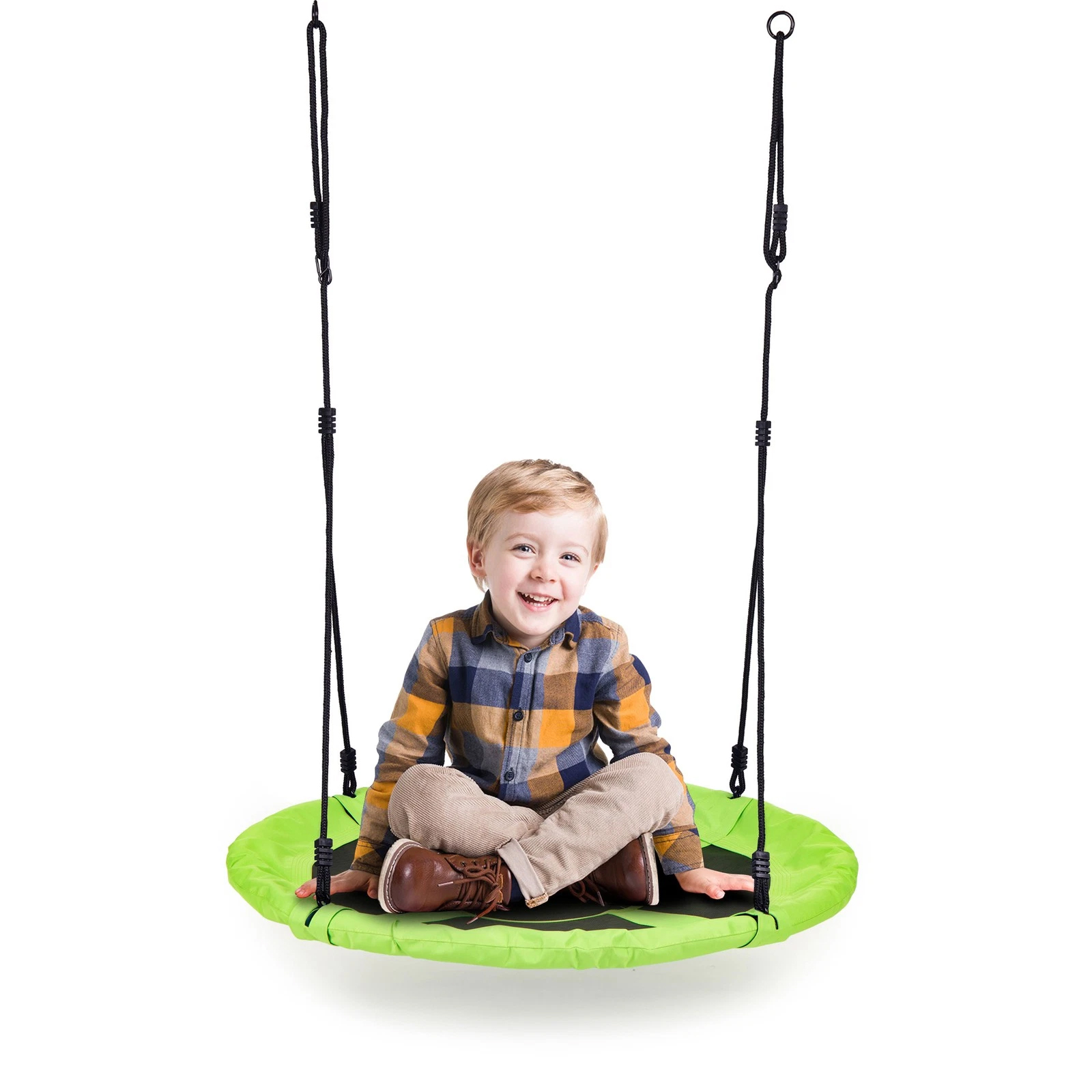 Leagan gradina tip cuib, diametru 100 cm, reglabil pe inaltime, maxim 150 kg, verde - imagine 6