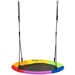Leagan gradina tip cuib, diametru 100 cm, reglabil pe inaltime, maxim 150 kg, multicolor
