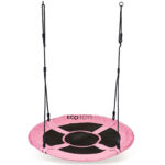Leagan gradina tip cuib, diametru 100 cm, reglabil pe inaltime, maxim 150 kg, roz