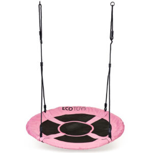 Leagan gradina tip cuib, diametru 100 cm, reglabil pe inaltime, maxim 150 kg, roz