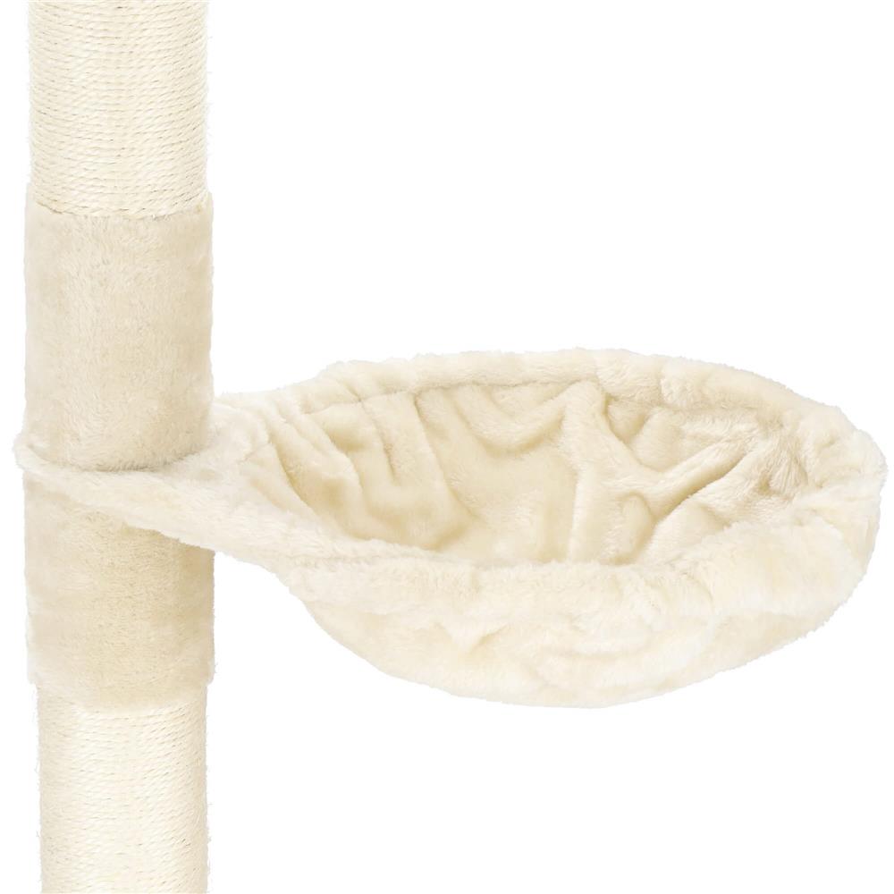 Ansamblu de joaca pentru pisici, tip stalp de catarat pana la tavan, inaltime reglabila, 240 - 265 cm, bej - imagine 14