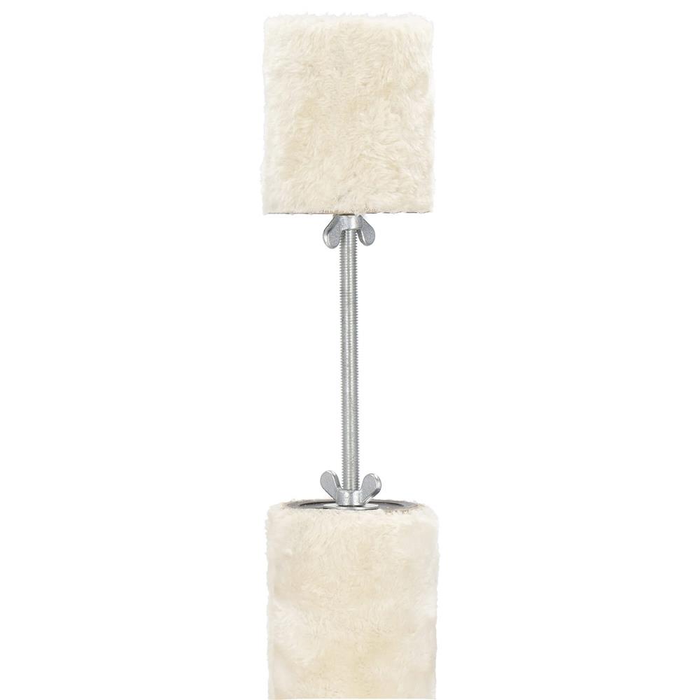 Ansamblu de joaca pentru pisici, tip stalp de catarat pana la tavan, inaltime reglabila, 240 - 265 cm, bej - imagine 16