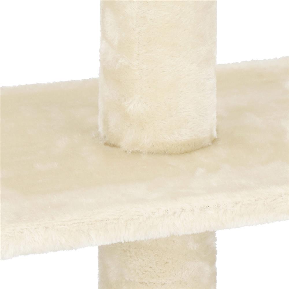 Ansamblu de joaca pentru pisici, tip stalp de catarat pana la tavan, inaltime reglabila, 240 - 265 cm, bej - imagine 17