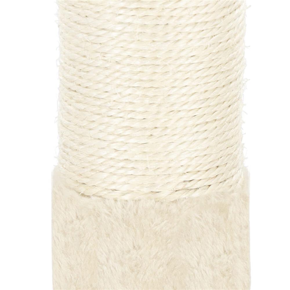 Ansamblu de joaca pentru pisici, tip stalp de catarat pana la tavan, inaltime reglabila, 240 - 265 cm, bej - imagine 7