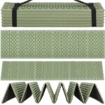 Saltea pliabila pentru camping sau plaja, 182x60 cm, spuma XPE, termoizolanta, pliere armonica, 12 segmente, verde