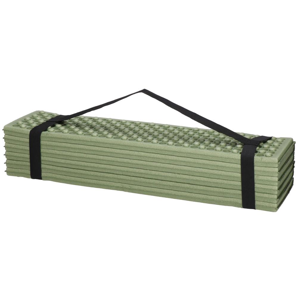Saltea pliabila pentru camping sau plaja, 182x60 cm, spuma XPE, termoizolanta, pliere armonica, 12 segmente, verde - imagine 7