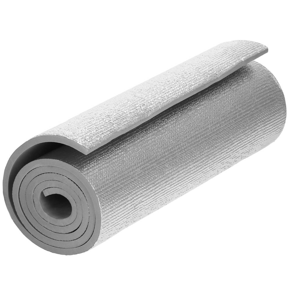 Saltea termoizolanta pentru camping sau plaja, 180x50 cm, spuma PE cu folie aluminiu, grosime 1 cm, gri - imagine 14