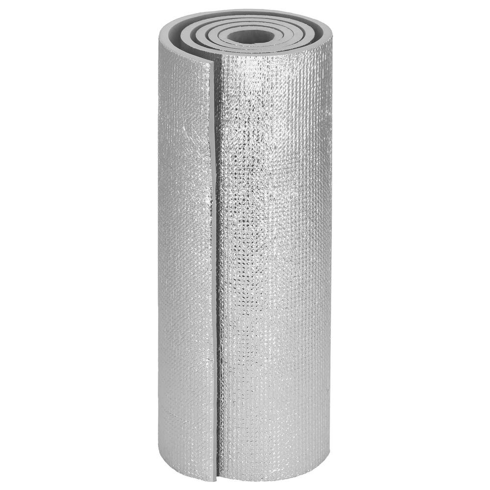 Saltea termoizolanta pentru camping sau plaja, 180x50 cm, spuma PE cu folie aluminiu, grosime 1 cm, gri - imagine 16