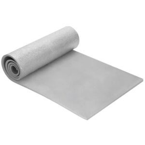 Saltea termoizolanta pentru camping sau plaja, 180x50 cm, spuma PE cu folie aluminiu, grosime 1 cm, gri