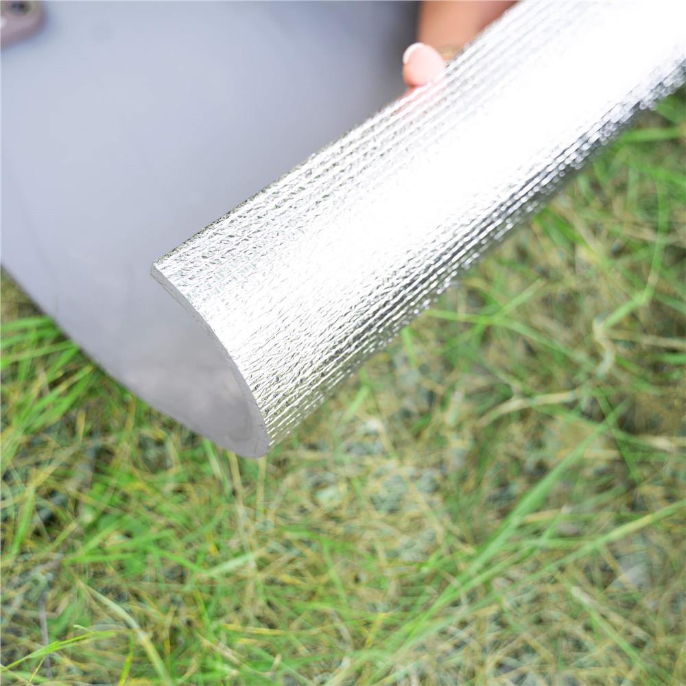 Saltea termoizolanta pentru camping sau plaja, 180x50 cm, spuma PE cu folie aluminiu, grosime 1 cm, gri - imagine 25