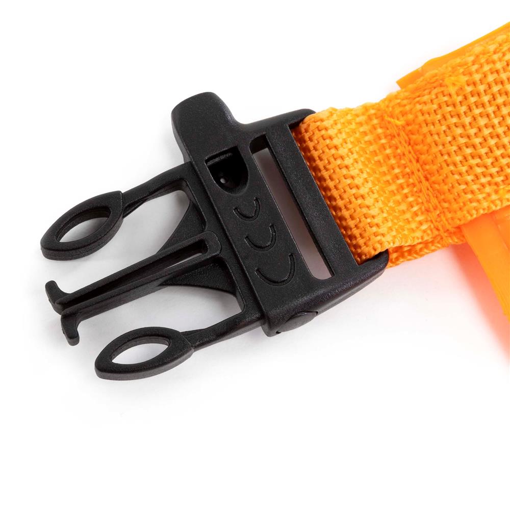 Geanta de inot cu spatiu depozitare uscat 2 in 1, geamandura gonflabila de siguranta, etansa cu 2 camere de aer, 36 L, fluier de urgenta incorporat, 54x27x21 cm, portocaliu fluorescent - imagine 12