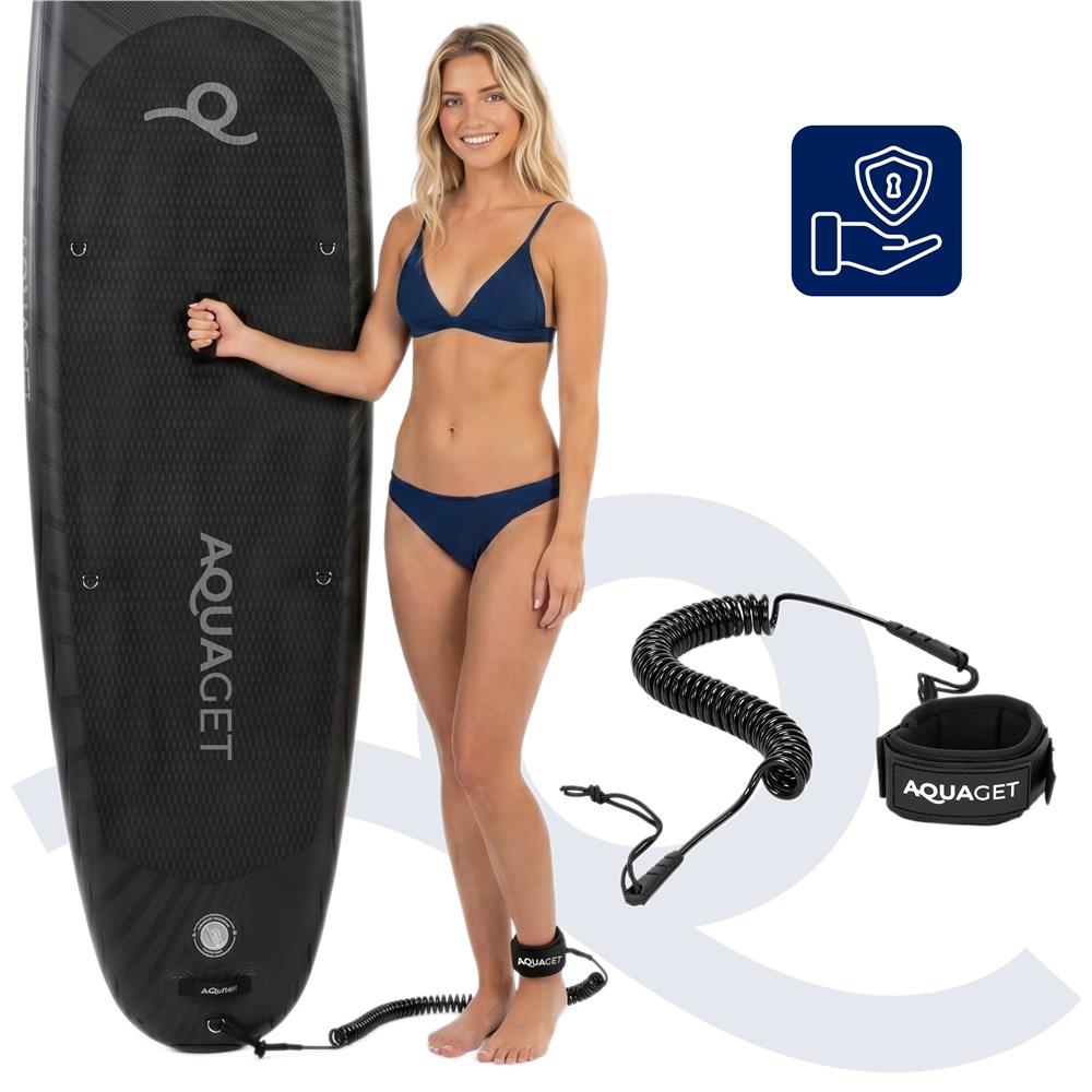 Set placa gonflabila Stand Up PaddleBoard 350x81x15 cm, cu pompa, kit de reparatii, geanta de transport, vasla, maxim 150 kg, negru - imagine 2