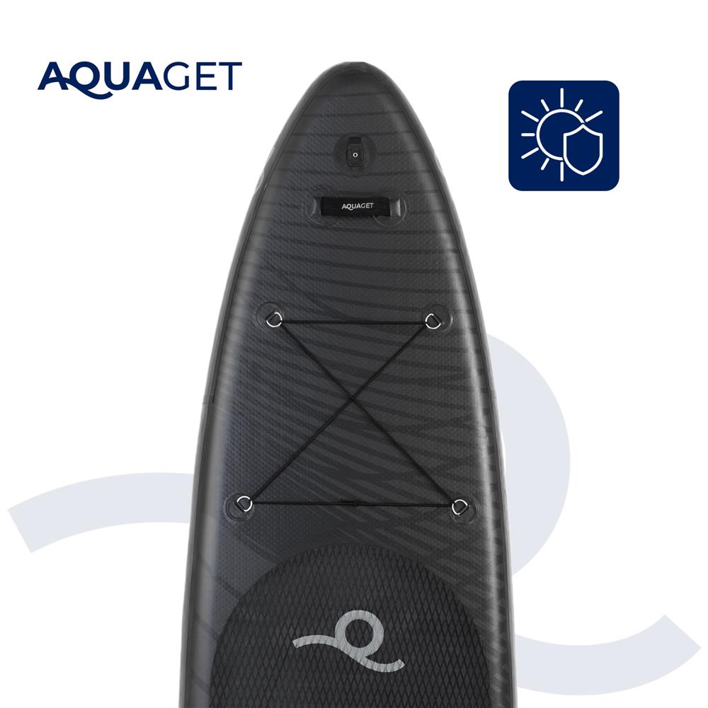 Set placa gonflabila Stand Up PaddleBoard 350x81x15 cm, cu pompa, kit de reparatii, geanta de transport, vasla, maxim 150 kg, negru - imagine 34