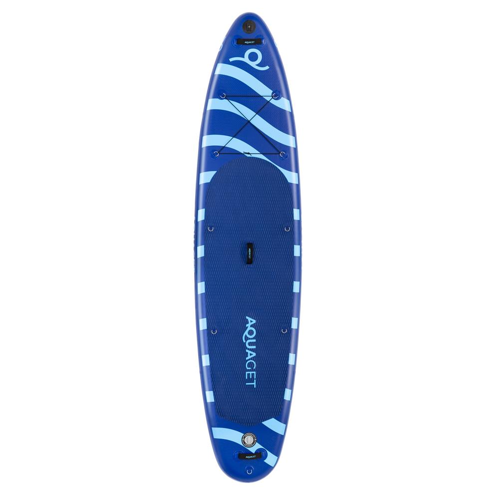 Set placa gonflabila Stand Up PaddleBoard 350x81x15 cm, cu pompa, kit de reparatii, geanta de transport, vasla, maxim 150 kg, albastru - imagine 15