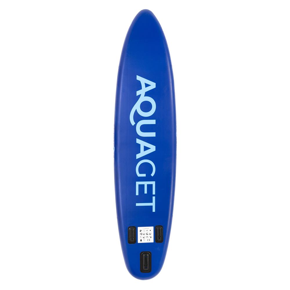 Set placa gonflabila Stand Up PaddleBoard 350x81x15 cm, cu pompa, kit de reparatii, geanta de transport, vasla, maxim 150 kg, albastru - imagine 31