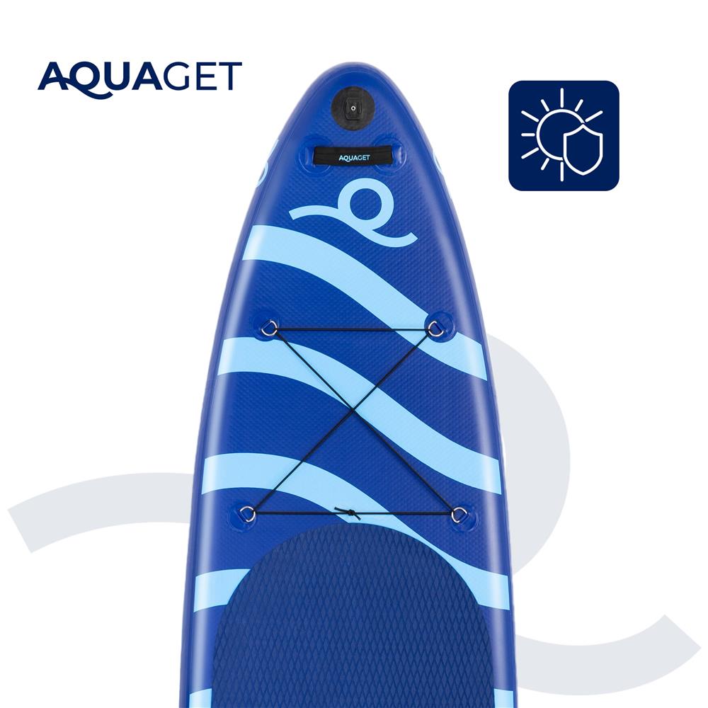 Set placa gonflabila Stand Up PaddleBoard 350x81x15 cm, cu pompa, kit de reparatii, geanta de transport, vasla, maxim 150 kg, albastru - imagine 37