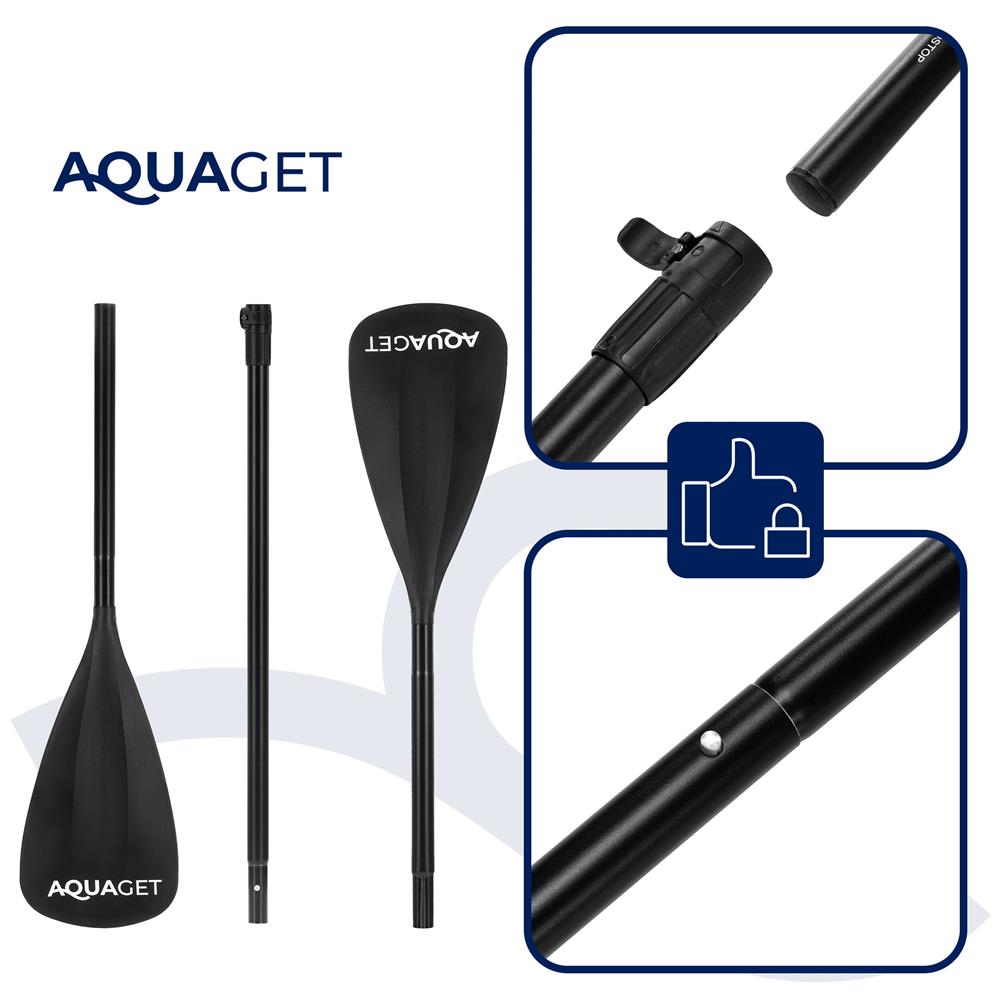 Set placa gonflabila Stand Up PaddleBoard 350x81x15 cm, cu pompa, scaun kayak, kit de reparatii, geanta de transport, vasla 2 in 1, maxim 220 kg, portocaliu - imagine 13