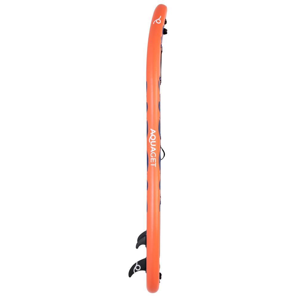Set placa gonflabila Stand Up PaddleBoard 350x81x15 cm, cu pompa, scaun kayak, kit de reparatii, geanta de transport, vasla 2 in 1, maxim 220 kg, portocaliu - imagine 15