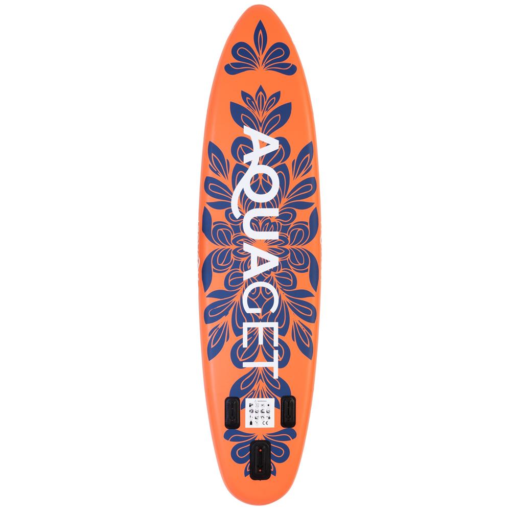 Set placa gonflabila Stand Up PaddleBoard 350x81x15 cm, cu pompa, scaun kayak, kit de reparatii, geanta de transport, vasla 2 in 1, maxim 220 kg, portocaliu - imagine 22
