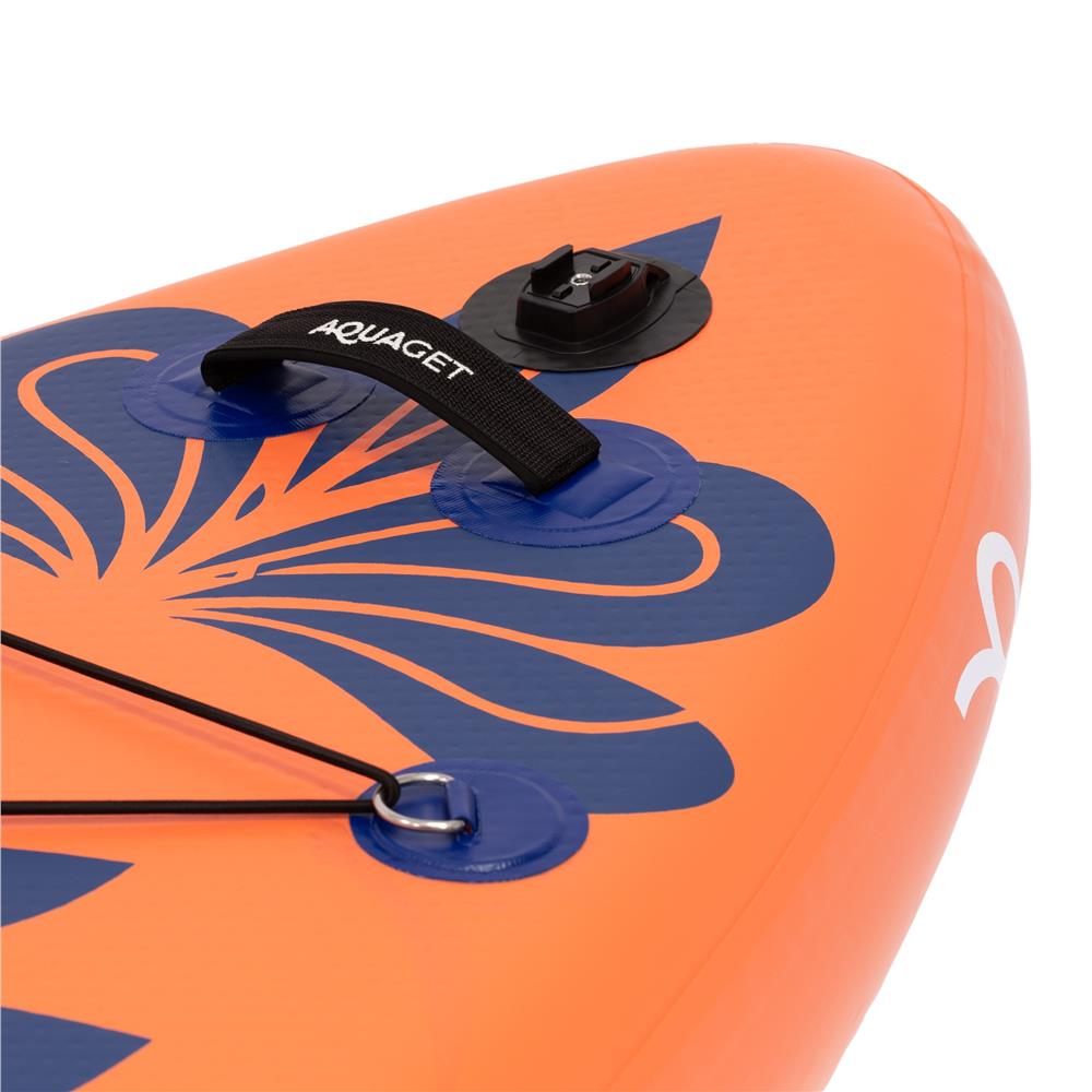 Set placa gonflabila Stand Up PaddleBoard 350x81x15 cm, cu pompa, scaun kayak, kit de reparatii, geanta de transport, vasla 2 in 1, maxim 220 kg, portocaliu - imagine 35