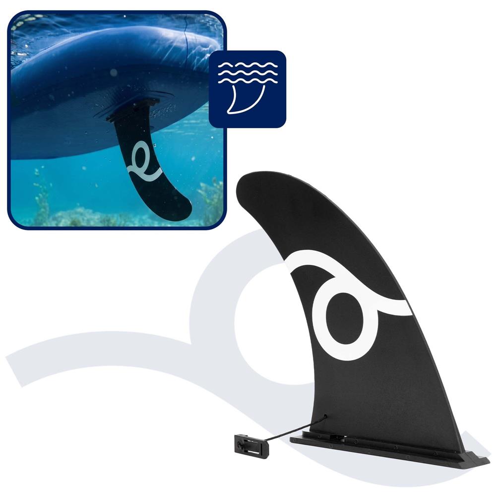 Inotatoare centrala pentru placa gonflabila SUP Stand Up PaddleBoard, slide-in 18x22 cm, neagra - imagine 9