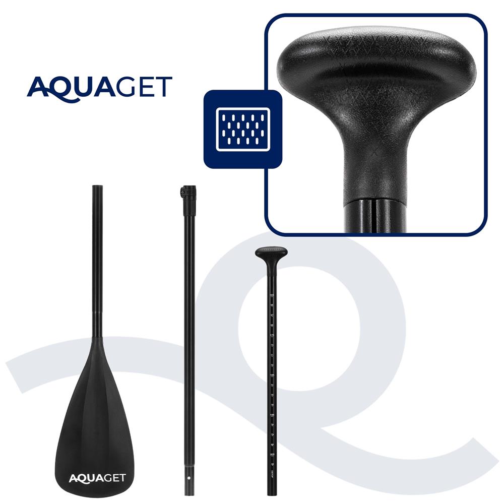 Vasla 2 in 1 pentru placa gonflabila SUP si kayak, lungime reglabila, aluminiu, 222 cm, negru - imagine 21