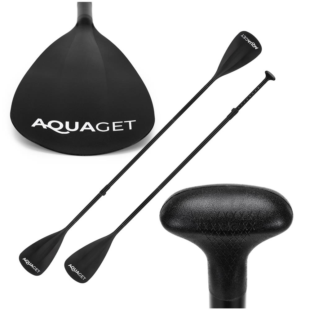 Vasla 2 in 1 pentru placa gonflabila SUP si kayak, lungime reglabila, aluminiu, 222 cm, negru - imagine 2