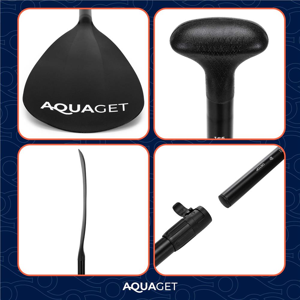 Vasla pentru placa gonflabila SUP, lungime reglabila 160-208 cm, negru - imagine 6