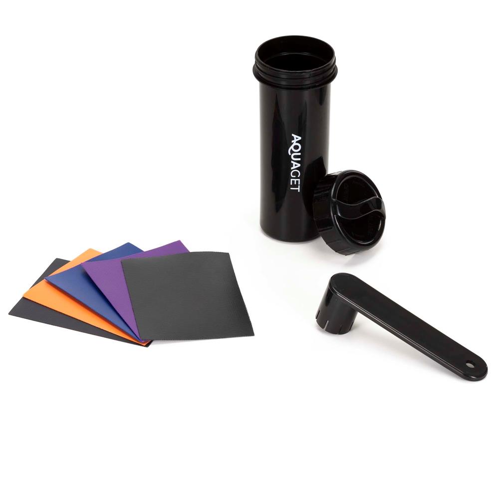 Kit reparatie pentru placa SUP, 5 petice, cheie supapa, cutie depozitare plastic - imagine 2