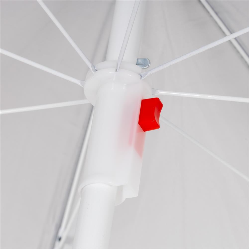Umbrela de plaja pliabila cu inclinare reglabila, UPF 50+, cu husa transport, 160 cm, gri - imagine 13
