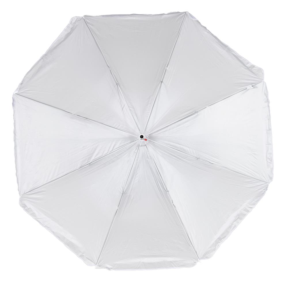 Umbrela de plaja pliabila cu inclinare reglabila, UPF 50+, cu husa transport, 160 cm, gri - imagine 19