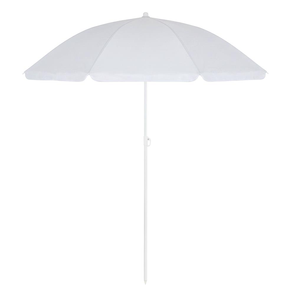 Umbrela de plaja pliabila cu inclinare reglabila, UPF 50+, cu husa transport, 160 cm, gri - imagine 25