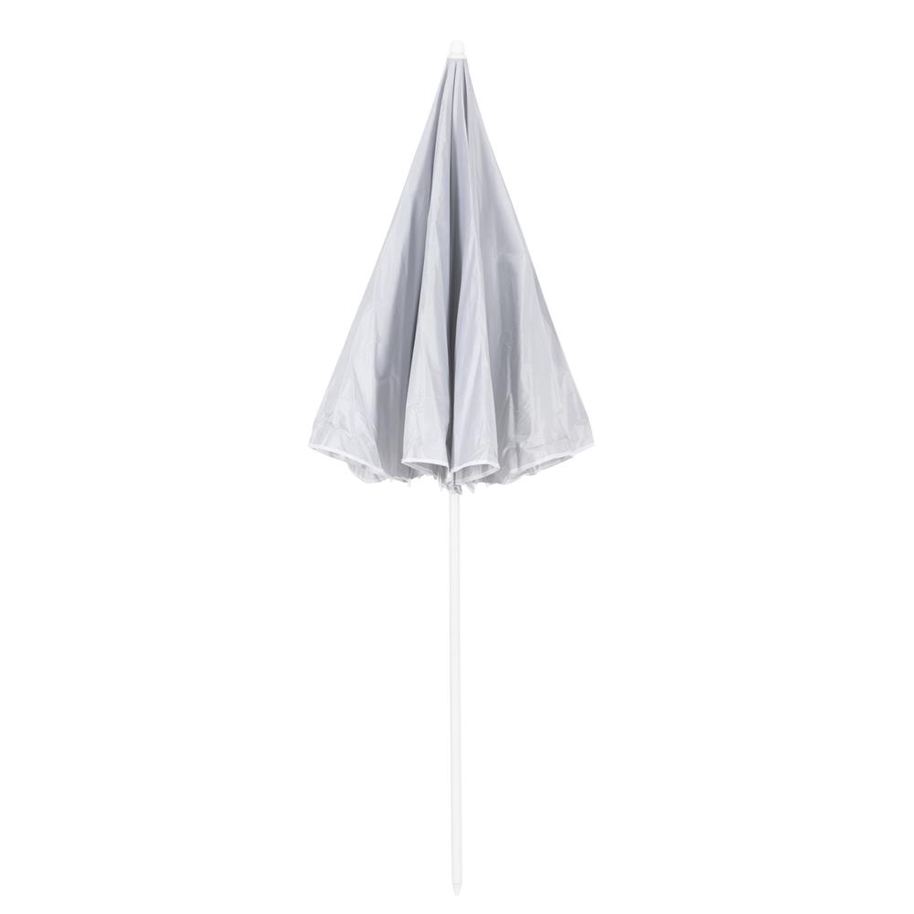 Umbrela de plaja pliabila cu inclinare reglabila, UPF 50+, cu husa transport, 160 cm, gri - imagine 27