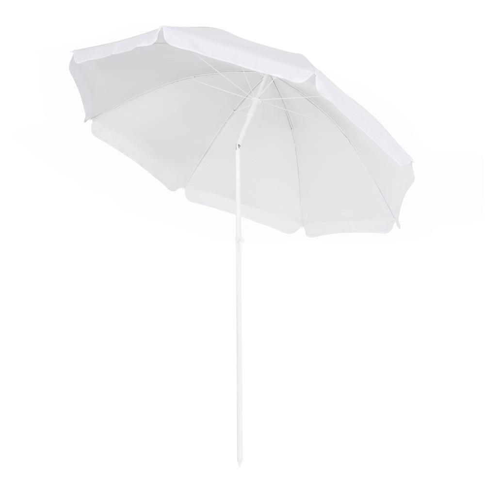 Umbrela de plaja pliabila cu inclinare reglabila, UPF 50+, cu husa transport, 160 cm, gri - imagine 10