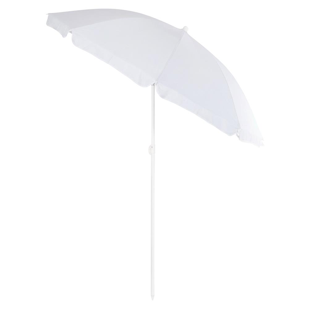 Umbrela de plaja pliabila cu inclinare reglabila, UPF 50+, cu husa transport, 160 cm, gri - imagine 11