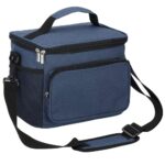 Geanta termoizolanta pentru plaja sau picnic, 11 L, pliabila, 27x19x20,5 cm, albastru