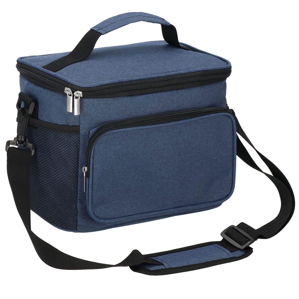 Geanta termoizolanta pentru plaja sau picnic, 11 L, pliabila, 27x19x20,5 cm, albastru