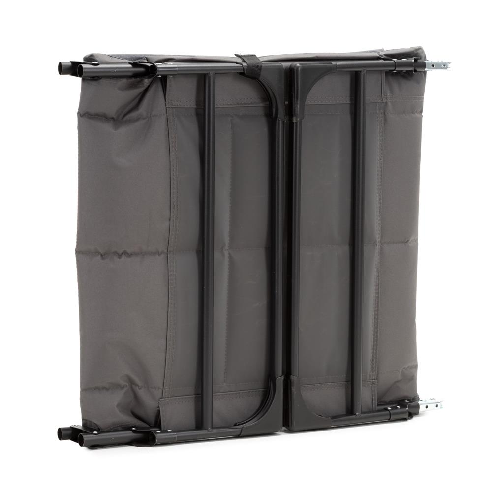 Sezlong pliabil pentru gradina, cu saltea, tetiera reglabila si buzunar lateral, 200x65x30 cm, 150 kg, gri - imagine 24