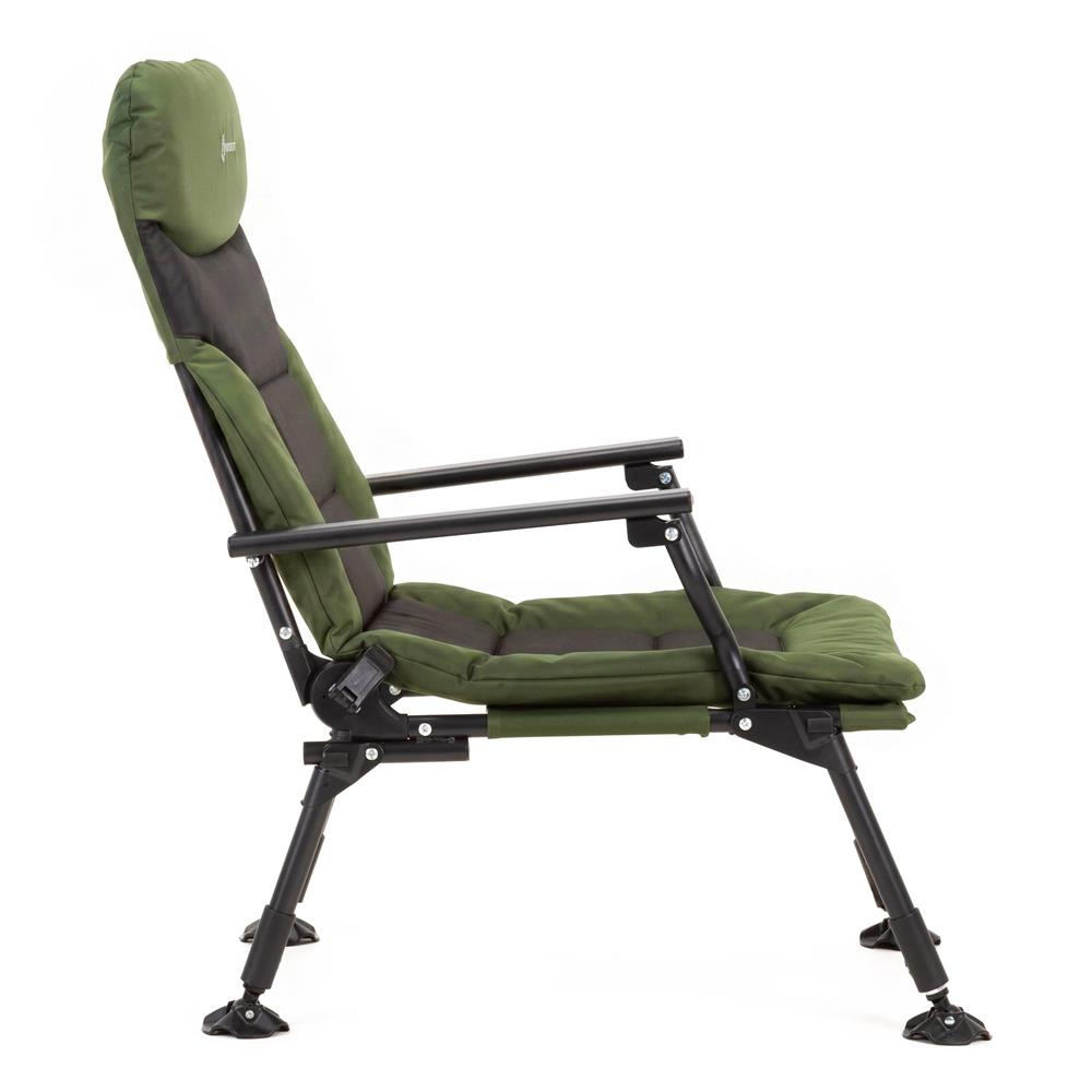 Scaun pliabil premium pentru pescuit sau camping, reglabil in 5 pozitii, picioare reglabile pe inaltime, 72x60x102 cm, 180 kg, verde inchis - imagine 23