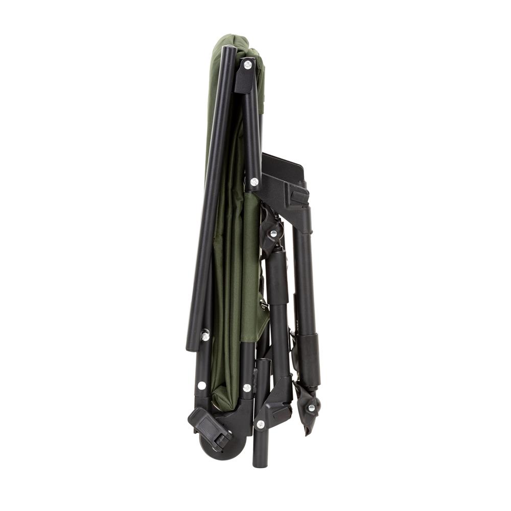 Scaun pliabil premium pentru pescuit sau camping, reglabil in 5 pozitii, picioare reglabile pe inaltime, 71x57x90 cm, 140 kg, verde inchis - imagine 12