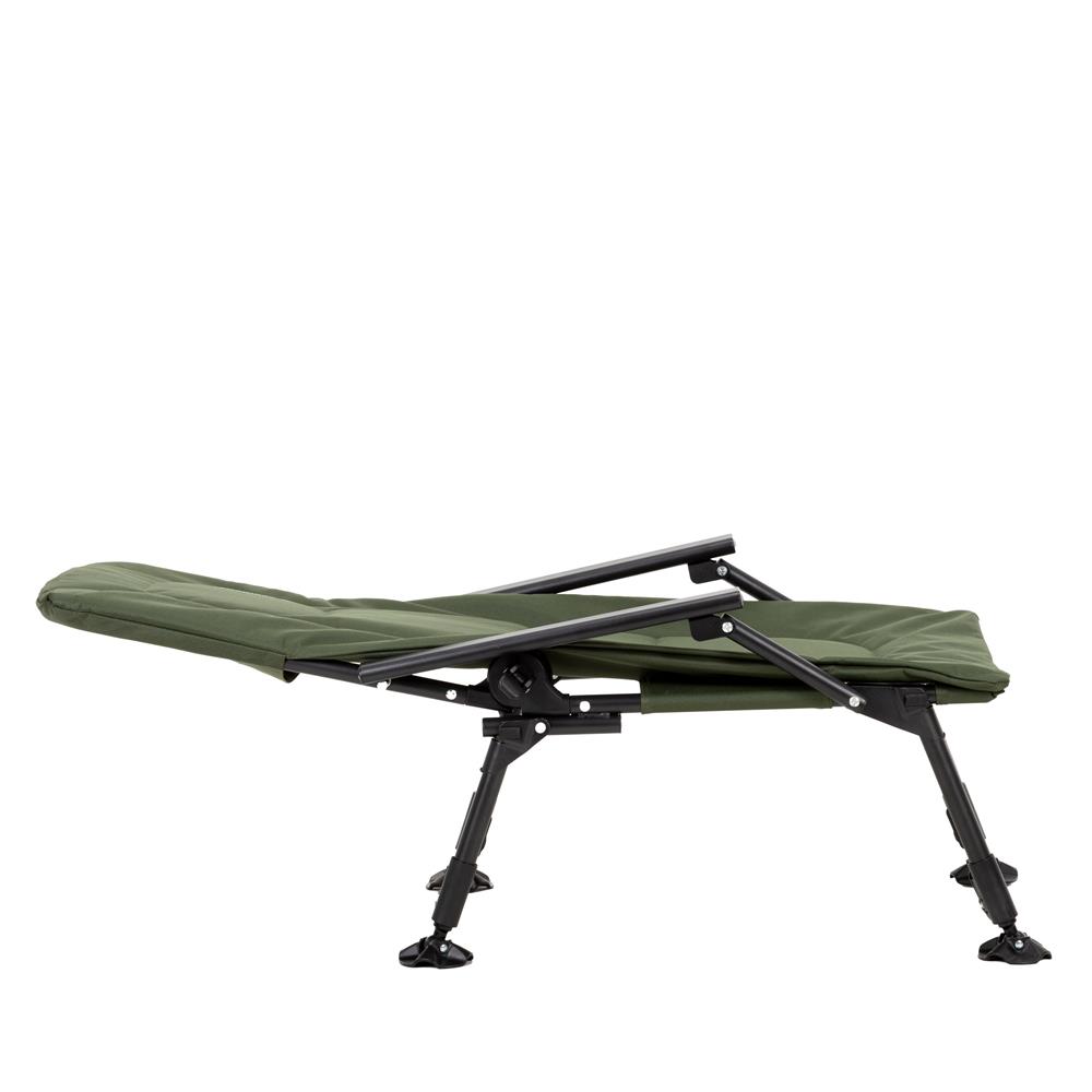Scaun pliabil premium pentru pescuit sau camping, reglabil in 5 pozitii, picioare reglabile pe inaltime, 71x57x90 cm, 140 kg, verde inchis - imagine 17