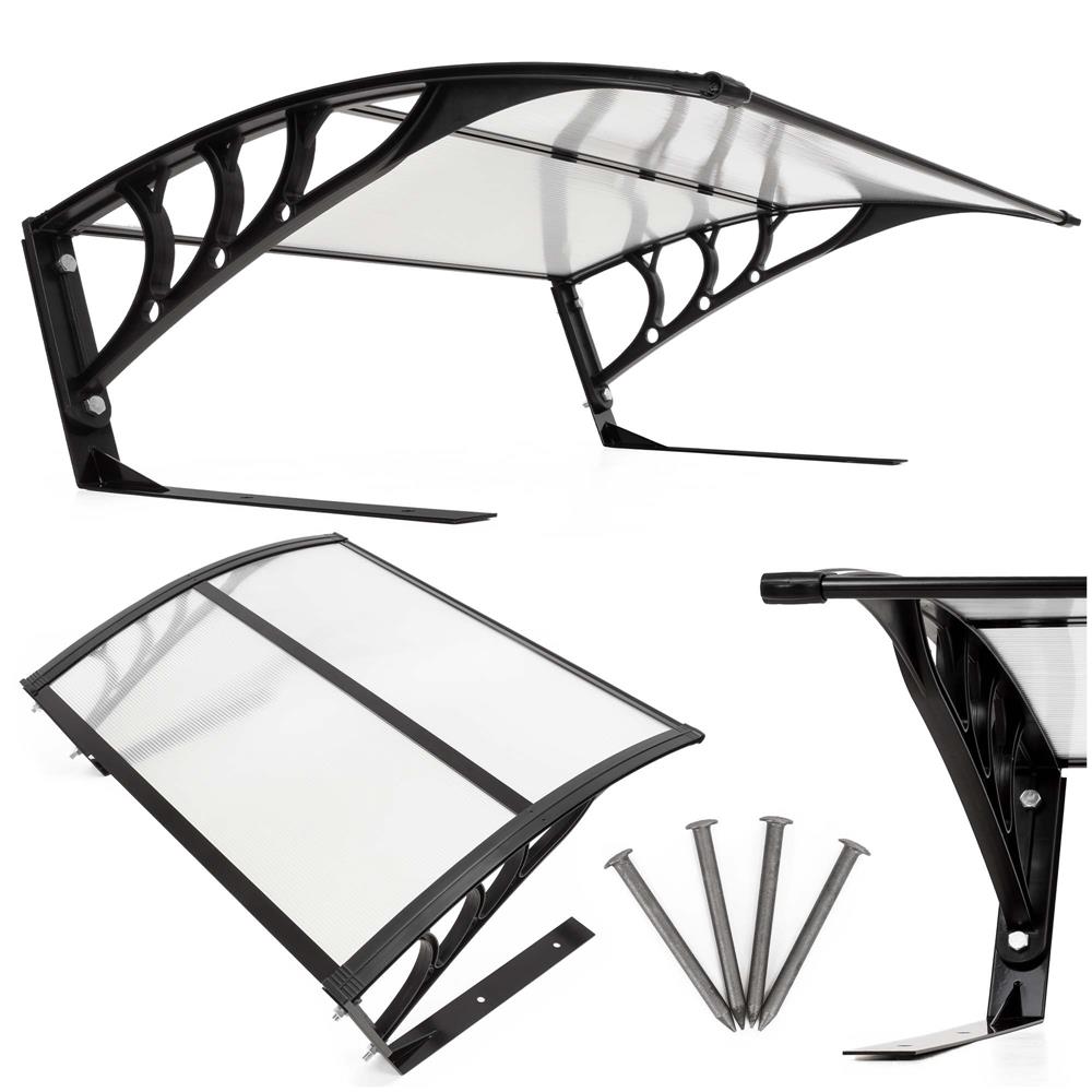 Copertina garaj pentru robot de tuns gazonul, acoperis din policarbonat cu protectie UV, montare pe perete sau pe sol, 100x80 cm, negru - imagine 2