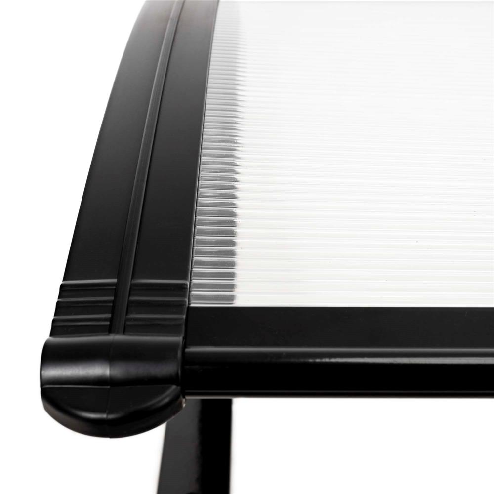 Copertina garaj pentru robot de tuns gazonul, acoperis din policarbonat cu protectie UV, montare pe perete sau pe sol, 100x80 cm, negru - imagine 11