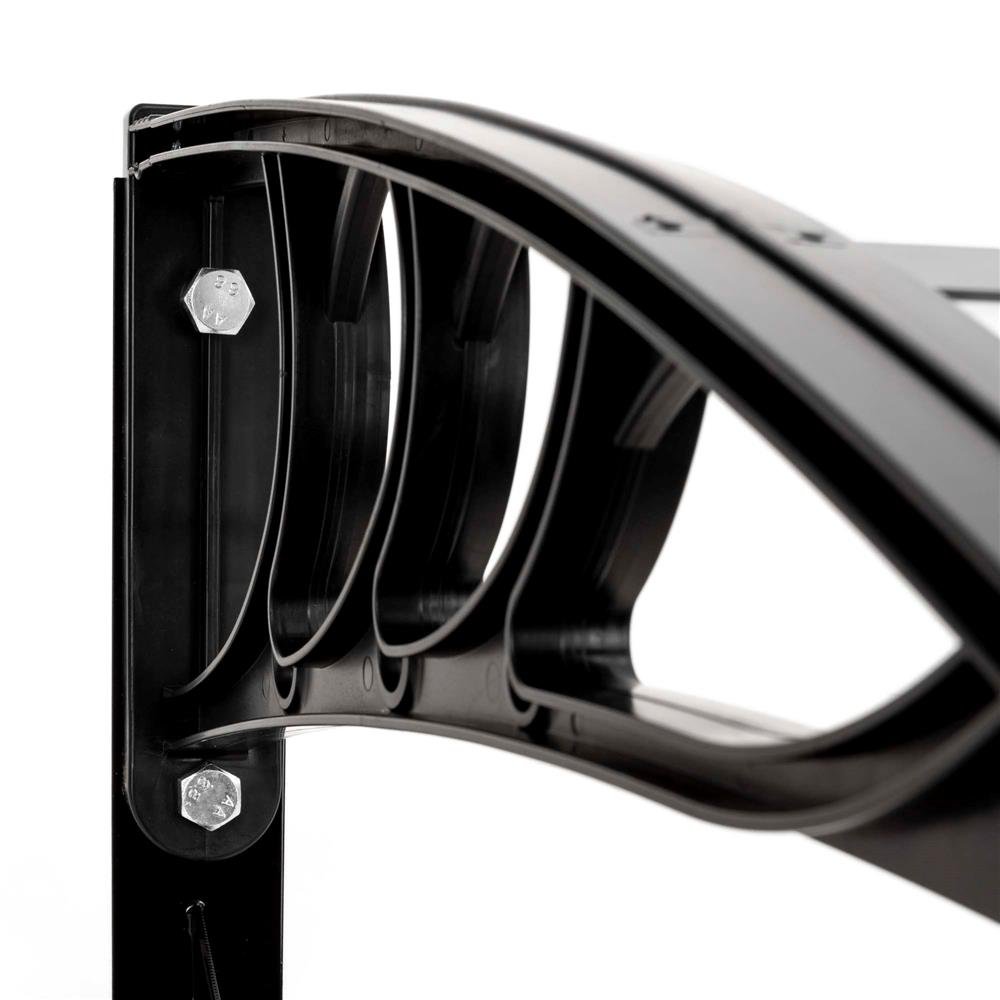 Copertina garaj pentru robot de tuns gazonul, acoperis din policarbonat cu protectie UV, montare pe perete sau pe sol, 100x80 cm, negru - imagine 12
