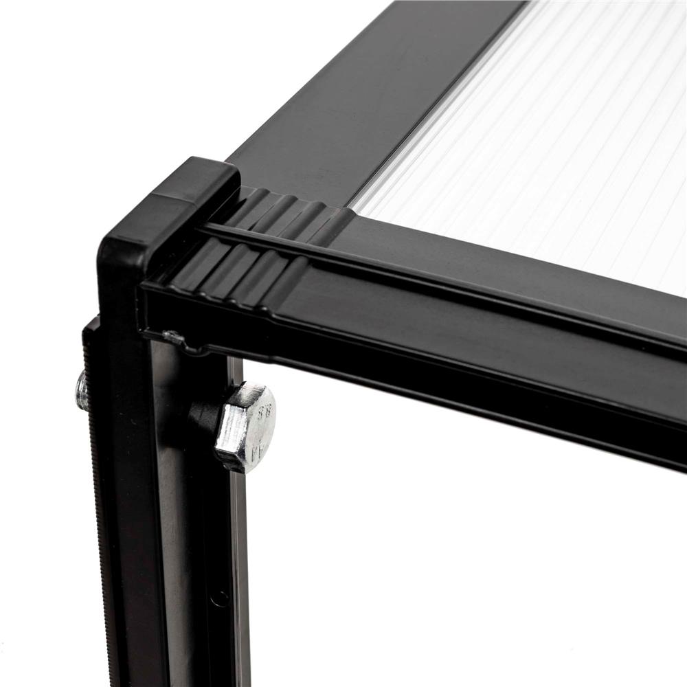Copertina garaj pentru robot de tuns gazonul, acoperis din policarbonat cu protectie UV, montare pe perete sau pe sol, 100x80 cm, negru - imagine 14